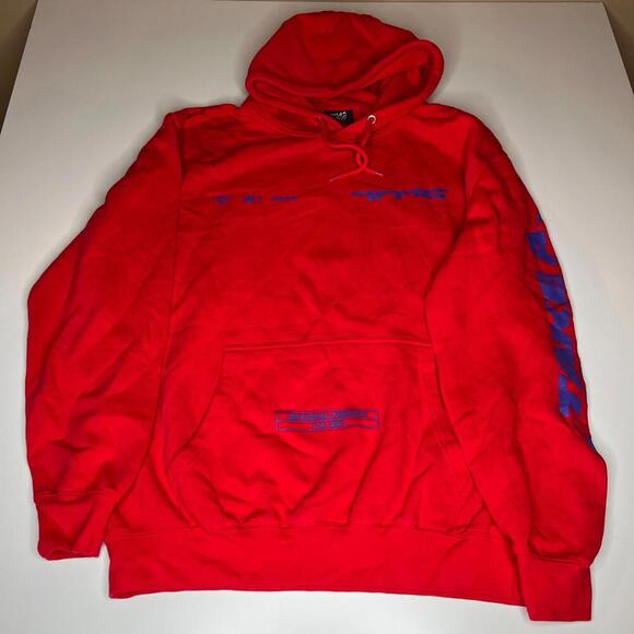 TMG Tiny Meat Gang Walkman Hoodie Red Blue Graphic Pullover Men’s XL Official - Picture 2 of 11